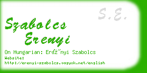 szabolcs erenyi business card